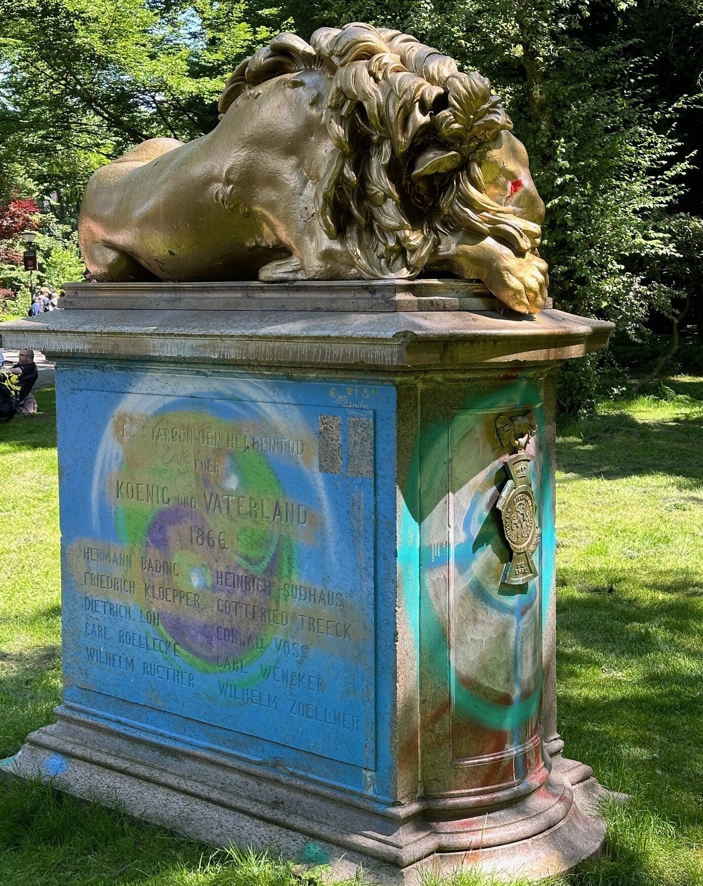 Löwendenkmal im Westpark: SPD will Standort erhalten